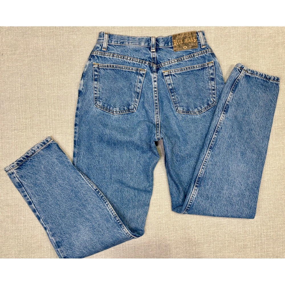 Old Navy Y2K Blue Jeans Womens 6 Regular Slim Straight High Rise Medium Wash - Picture 3 of 12